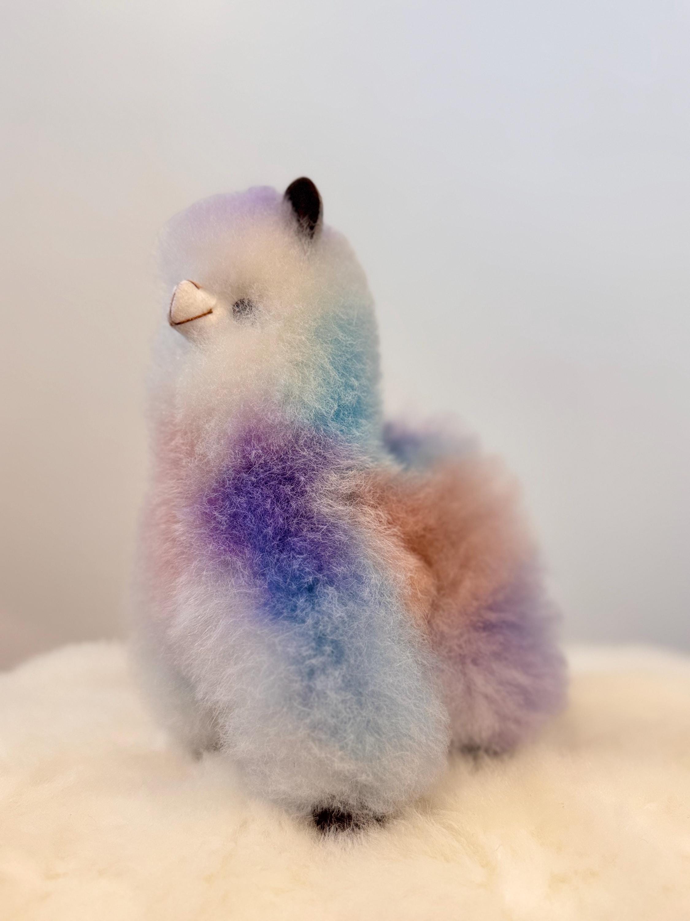 Pastel Rainbow Fur Alpaca Plush