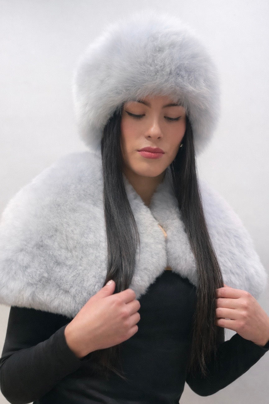 Real Baby Alpaca Fur Cape – Luxury Winter Stole