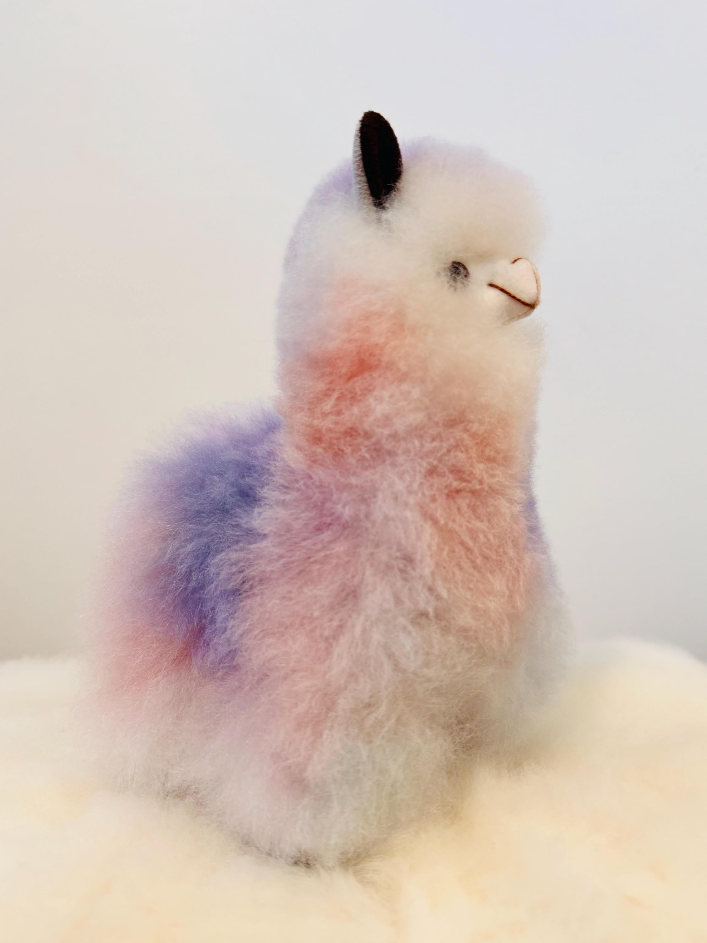 Pastel Rainbow Fur Alpaca Plush