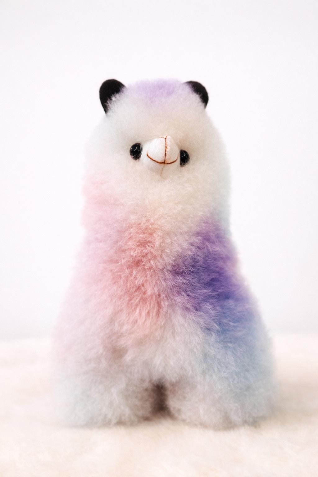 Pastel Rainbow Fur Alpaca Plush