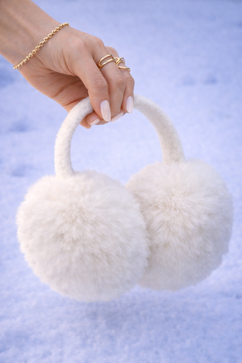 Baby Alpaca Fur Earmuffs – Flat Band Winter Ear Warmers