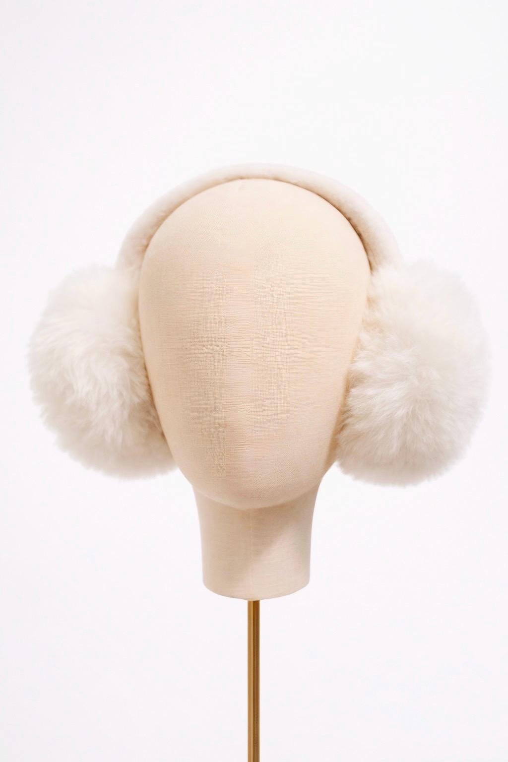 Baby Alpaca Fur Flat Earmuffs