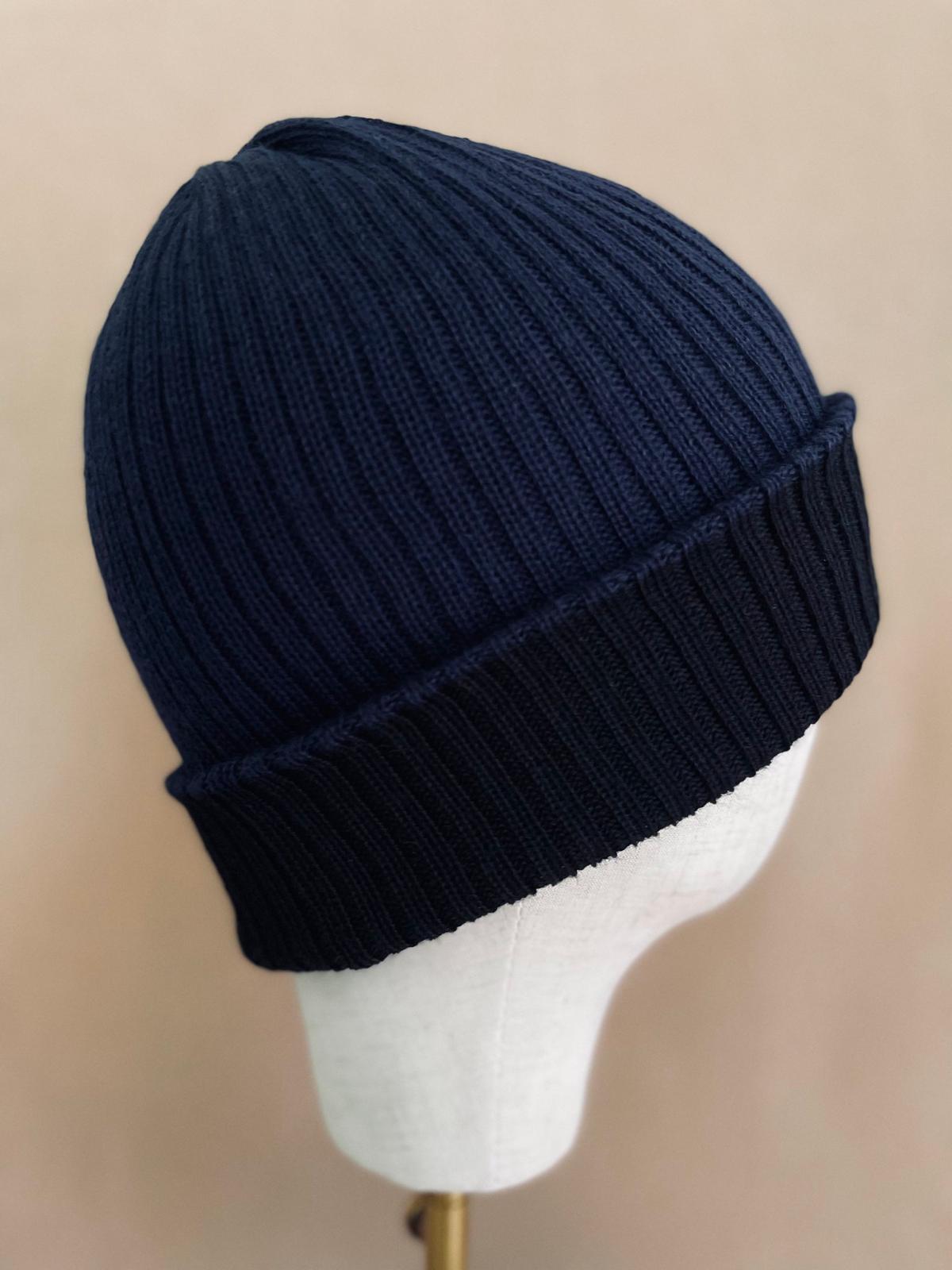 Reversible Baby Alpaca Ribbed Beanie