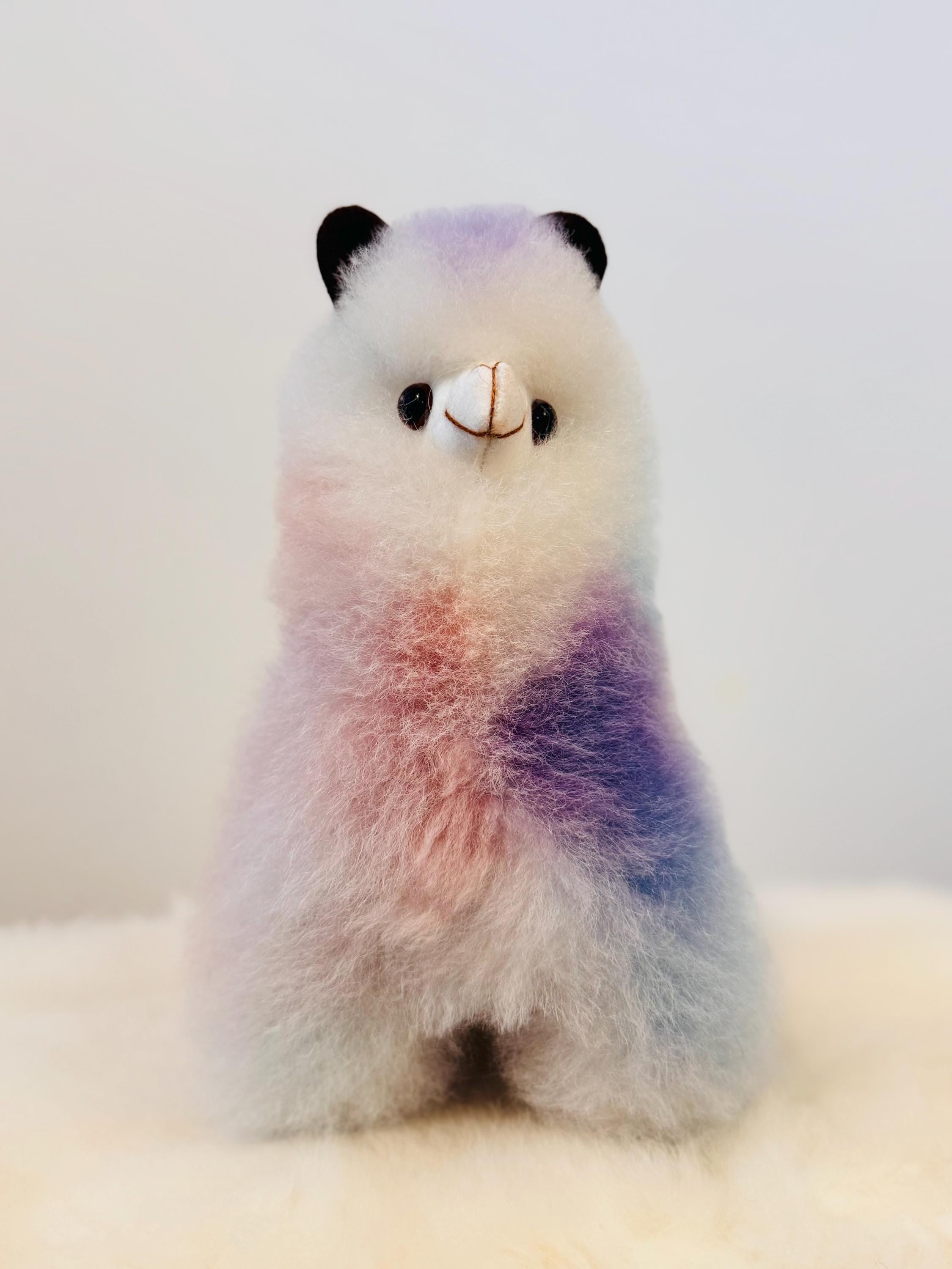 Pastel Rainbow Fur Alpaca Plush