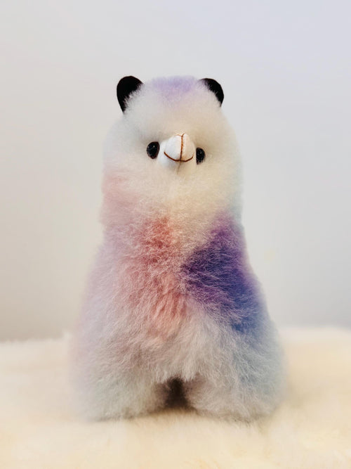 Alpaca Plush Toy – Handmade Soft Alpaca Stuffed Animal in Pastel Rainbow Colors