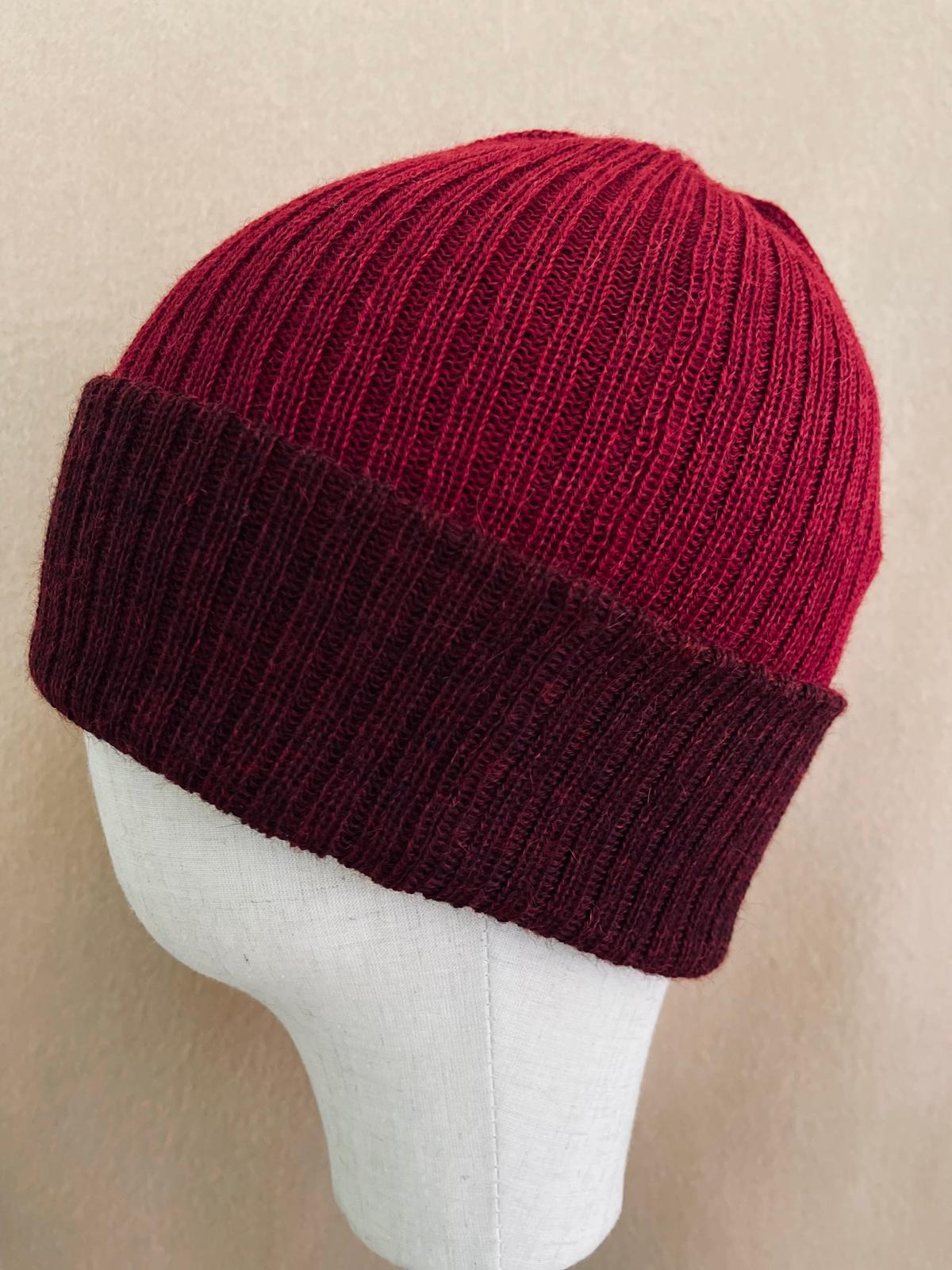 Reversible Baby Alpaca Ribbed Beanie
