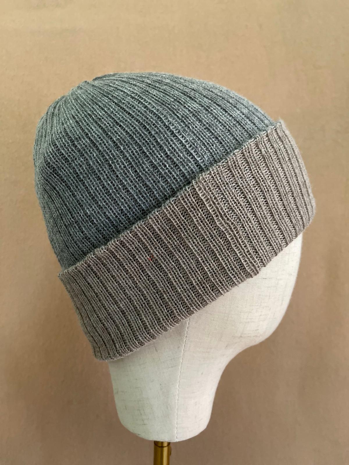 Reversible Baby Alpaca Ribbed Beanie