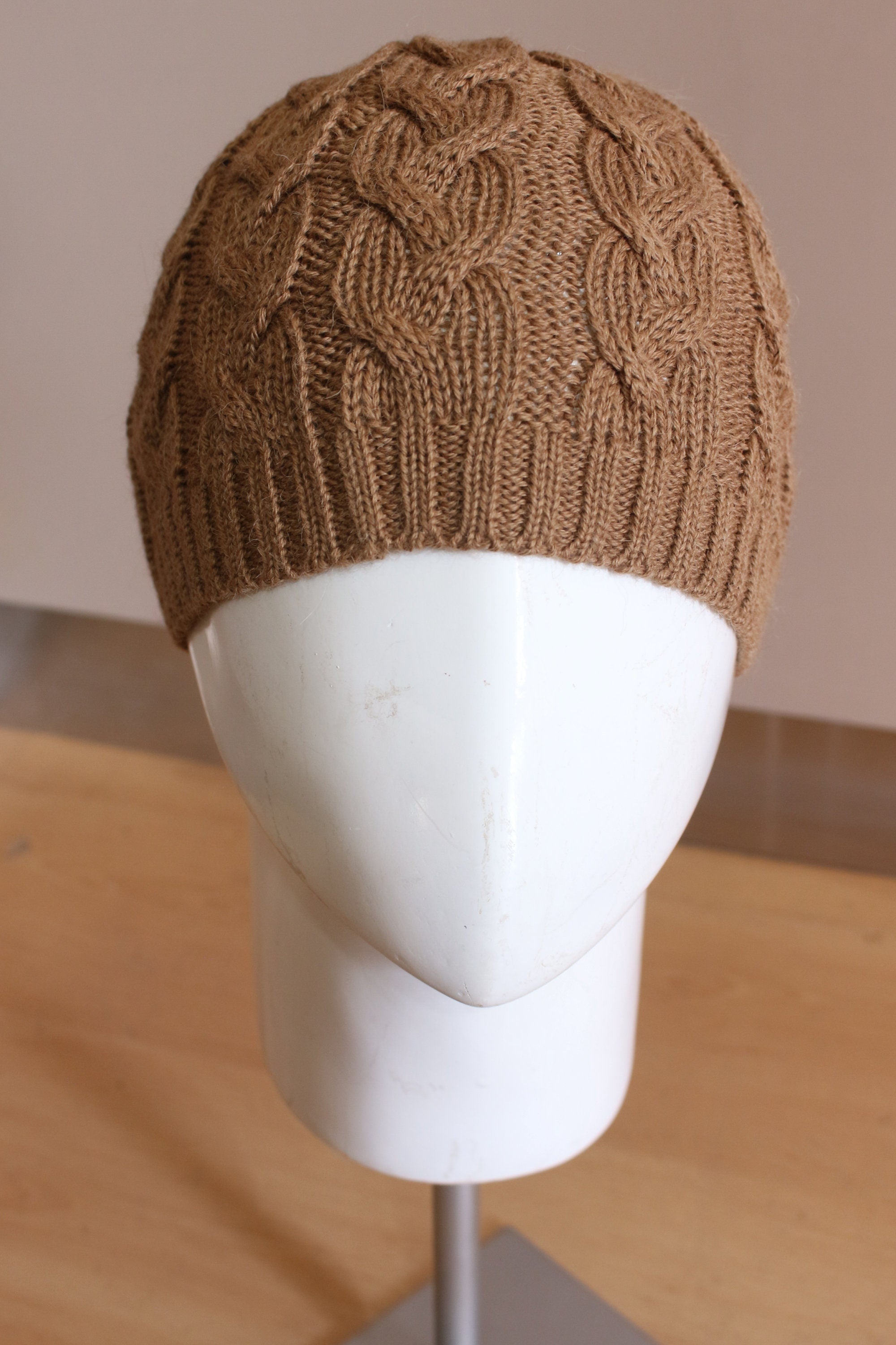 Cable Knit Baby Alpaca Beanie