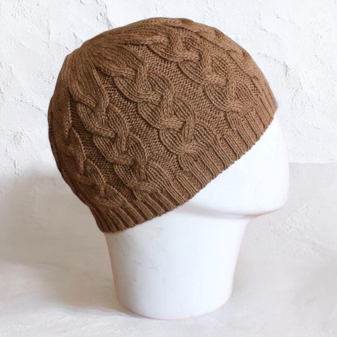 Cable Knit Baby Alpaca Beanie