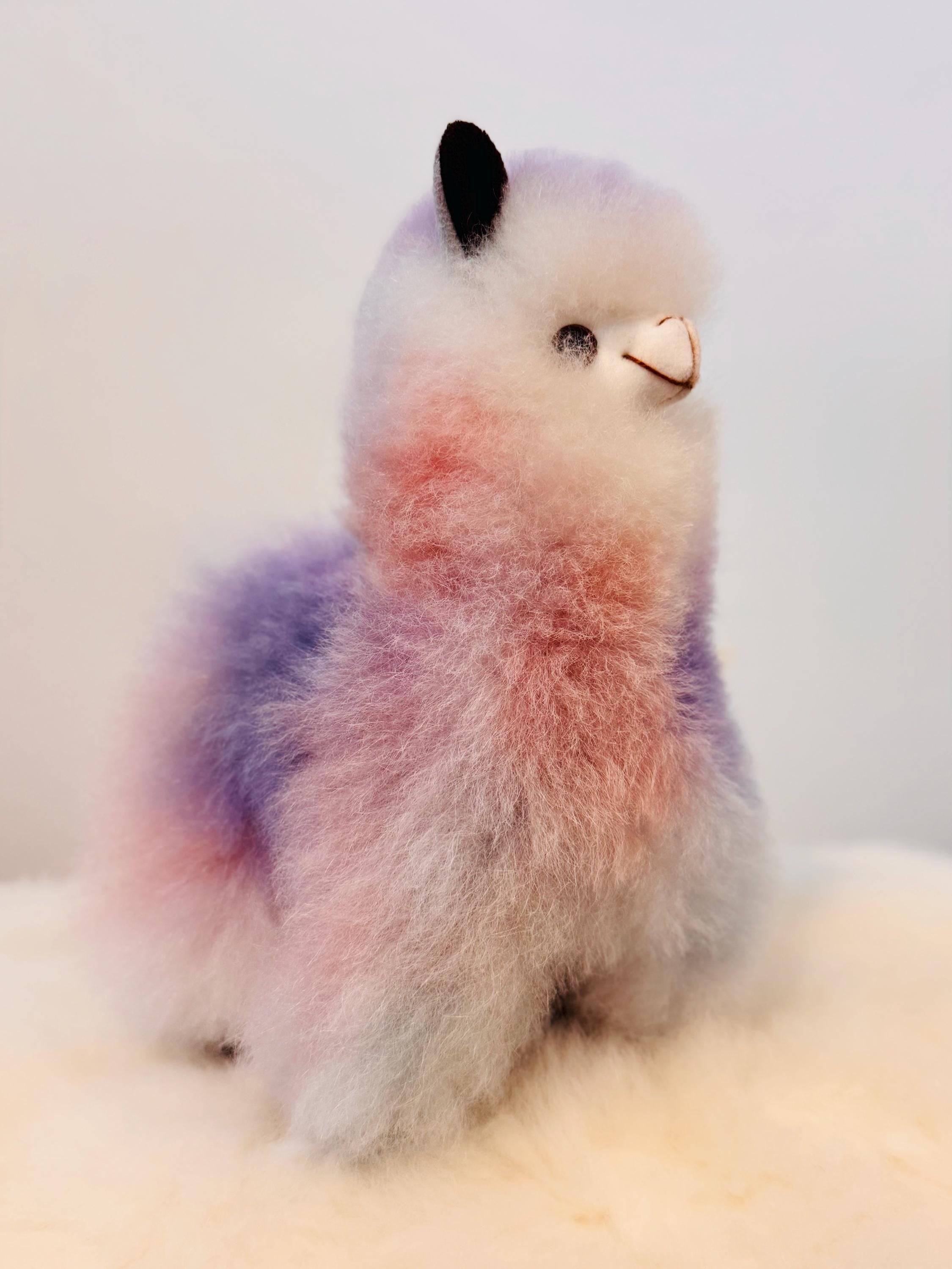 Pastel Rainbow Fur Alpaca Plush