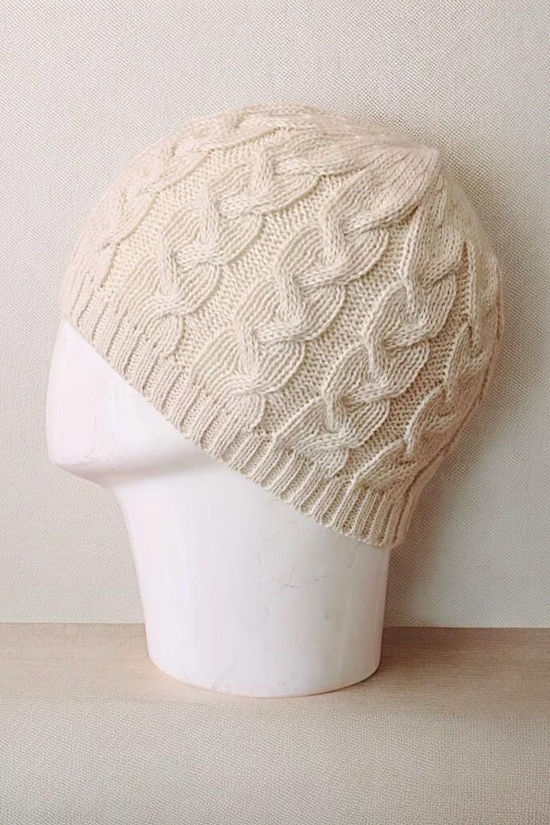 Cable Knit Baby Alpaca Beanie